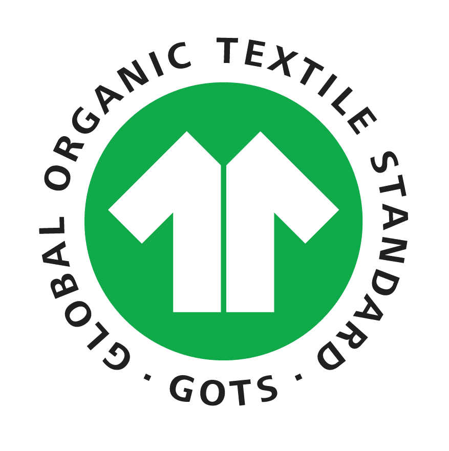 Our GOTS certification shows our commitment to certified organic fibres, responsible manufacturing, environmental protection, traceability, and fair social and labour practices throughout the textile supply chain.