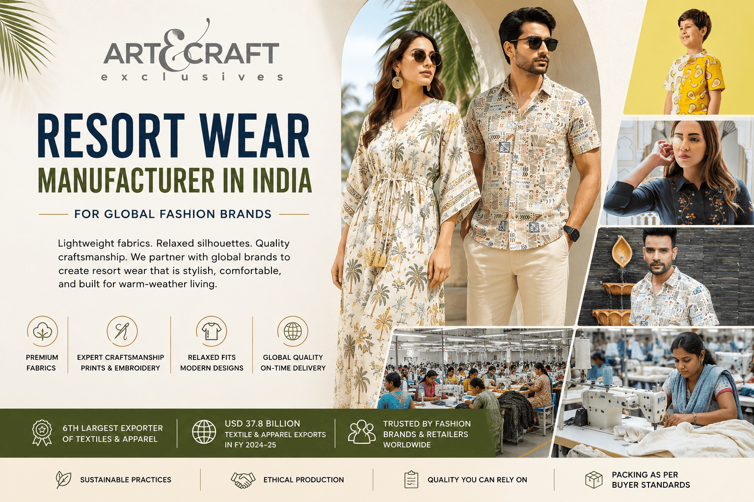 resort wear manufacturer in India