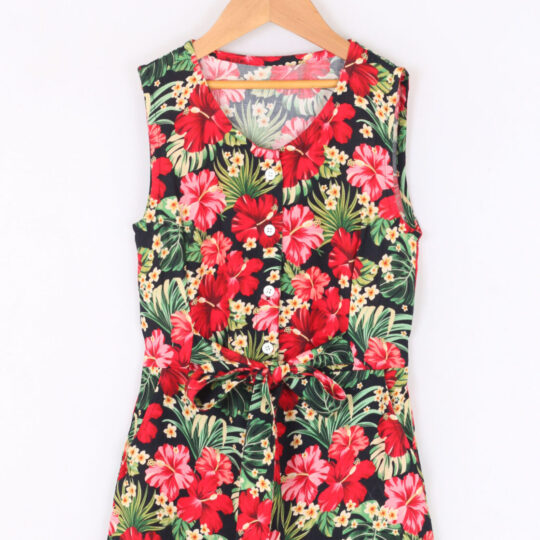Rayon Staple Floral Jumpsuit
