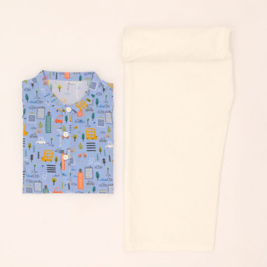 Cotton Cambric Printed Night Suit