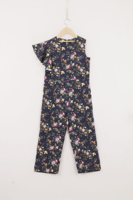 Cotton Cambric Blue Jumpsuit