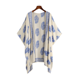 Vintage Pattern Print Kimono